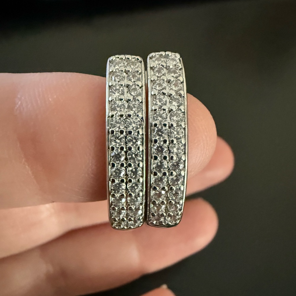 Pierced Rhinestone Earrings